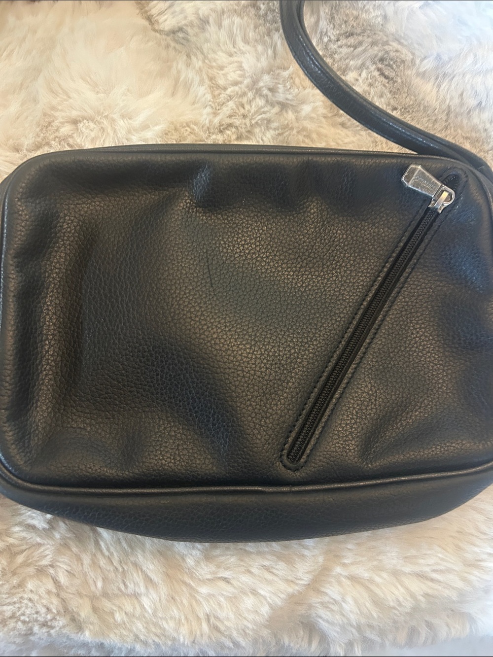 Vintage Longchamp black leather Le Foulonne 80’s-90’s clutch bag - Picture 3 of 11